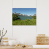 Swiftcurrent Lake Uitzicht bij Glacier National Pa Poster (Keuken)