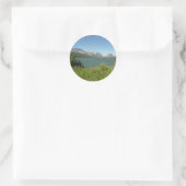 Swiftcurrent Lake Uitzicht bij Glacier National Pa Ronde Sticker (Tas)