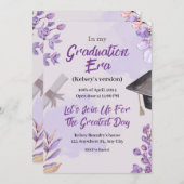 Swiftie thème Dans son Era Graduation Invitation (Devant / Derrière)