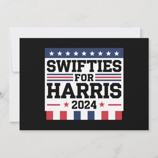 Swifties voor Kamala Harris 2024 Kaart (Voorkant)