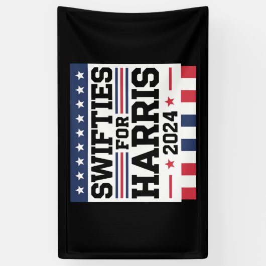 Swifties voor Kamala Harris 2024 Spandoek (Verticaal)