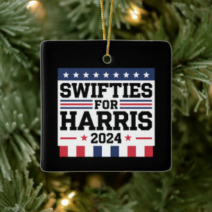 Swifties voor Kamala Harris 2024 Stemsteun Keramisch Ornament