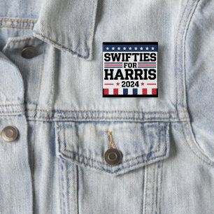 Swifties voor Kamala Harris 2024 Vierkante Button 5,1 Cm