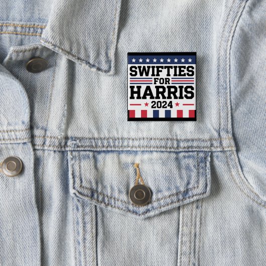 Swifties voor Kamala Harris 2024 Vierkante Button 5,1 Cm (In situ)