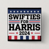 Swifties voor Kamala Harris 2024 Vierkante Button 5,1 Cm (Voorkant)