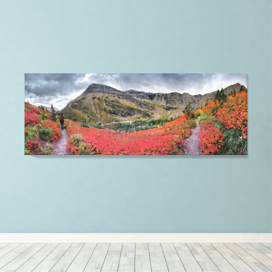 Swiftstroompas - Nationaal Park Glacier Canvas Afdruk (Insitu (Houten vloer))