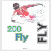 Swim - 200 vliegen sticker (Vel)