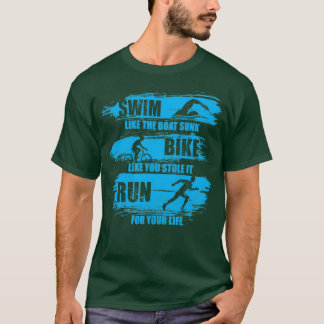 Swim als de romp-bike... alsof je hem tegenhoudt. t-shirt