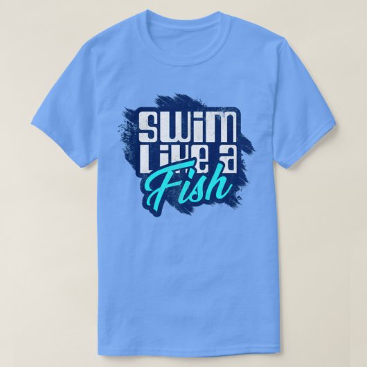 Swim als een vis t-shirt (Design voorkant)