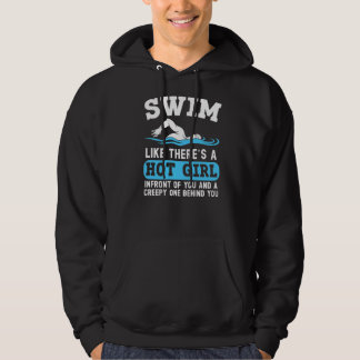 Swim alsof er een warm-meisjeszwemwater is hoodie