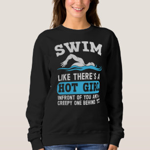 Swim alsof er een warm-meisjeszwemwater is trui