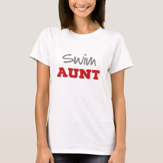 Swim Aunt Design T-shirt (Voorkant)