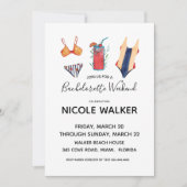 Swim Bachelorette Party Weekend Invitation Kaart (Voorkant)