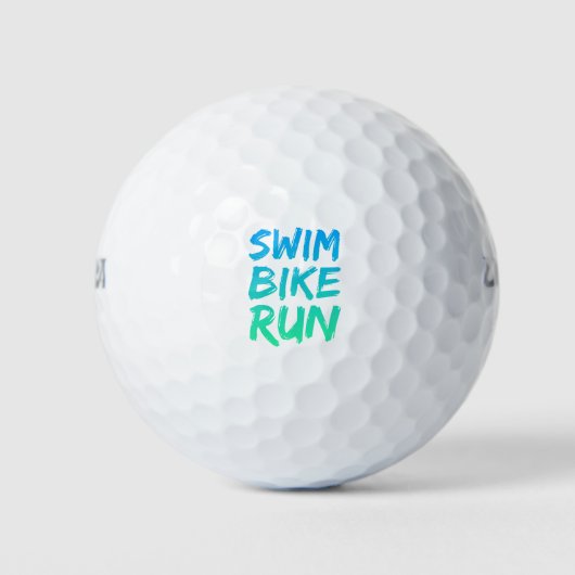 Swim Bike Run geweldig ontwerp Golfballen (Voorkant)