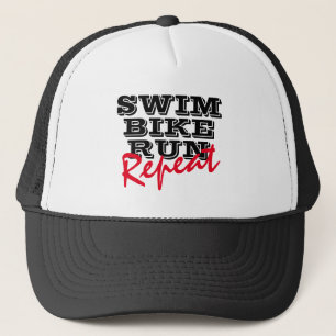 Swim Bike Run - Herhaling Triathlon Trucker Hat Pet