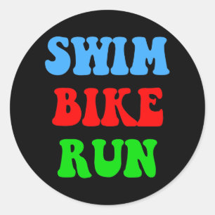 Swim Bike Run Ronde Sticker