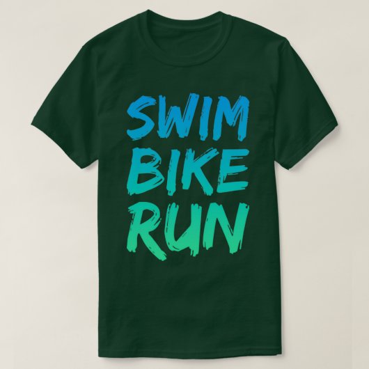 Swim Bike Run - Swim Triathlon - koel ontwerp 3 T-shirt (Design voorkant)