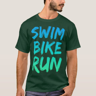 Swim Bike Run - Swim Triathlon - koel ontwerp 3 T-shirt