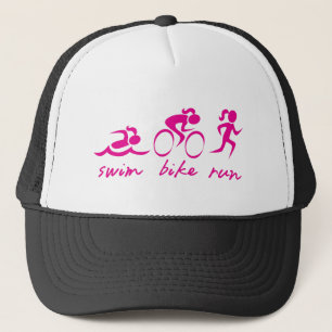 Swim Bike Run Tri Girl Trucker Pet