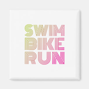 Swim Bike Run, Triathlon Magneet