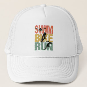 Swim Bike run -  Triathlon Trucker Pet
