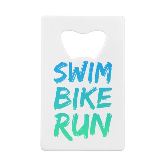 Swim Bike - Uitstekend design Kredietkaart Flessenopener (Achterkant)