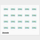 Swim Butterfly Ronde Sticker (Vel)