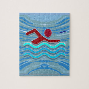 Swim Club Swimmer oefent    Fitness uitzwemmen Legpuzzel