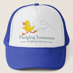 Swim club-zwemleraren houden promotie-pet trucker pet