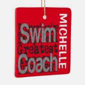 Swim Coach Extraordinaire CUSTOM Keramisch Ornament (Rechts)