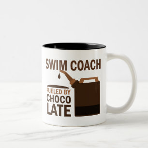 Swim Coach (Funny) Gift Tweekleurige Koffiemok