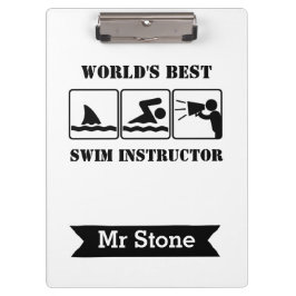 Swim Coach Gepersonaliseerde Leraar Klemborden Gra