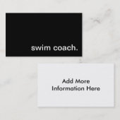 Swim Coach-Visitekaartje Visitekaartje (Voorkant / Achterkant)