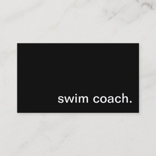 Swim Coach-Visitekaartje Visitekaartje (Voorkant)