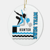 Swim-/duikteam - Baby Blue-Boy Keramisch Ornament (Links)