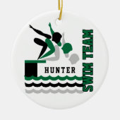 Swim/duikteam - Groen - Jongen Keramisch Ornament (Voorkant)