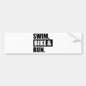 Swim-fiets Bumpersticker (Voorkant)