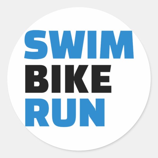 Swim-fiets Ronde Sticker (Voorkant)