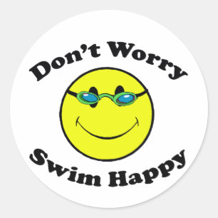 Swim Happy Ronde Sticker