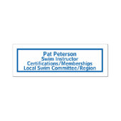 Swim Instructor Water Polo Dive Pool Sjabloon Zelfinktende Stempel (Design)