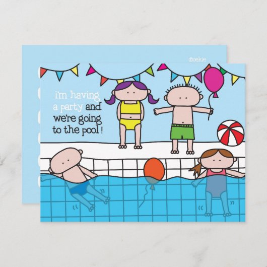 Swim - Invitation (Devant / Derrière)