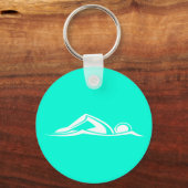 Swim Logo Sleutelhanger Turquoise (Voorkant)