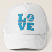 Swim Love for Competitiveness Swmers of Coaches Trucker Pet (Voorkant)