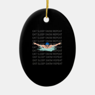 Swim Love Funny Swimming Boy Sport Keramisch Ornament