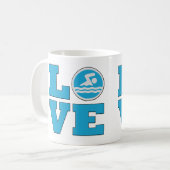Swim Love Mug Pour Les Nageurs Compétitifs ou Les (Devant gauche)