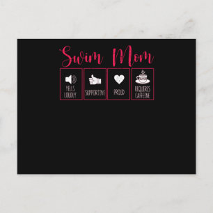 Swim Ma Content Funny Swimming Mam Swimmer Briefkaart