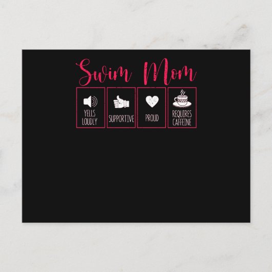 Swim Ma Content Funny Swimming Mam Swimmer Briefkaart (Voorkant)