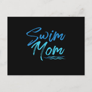 Swim Mam zwemmen Funny Cute Gift Aankondigingskaart