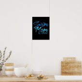 Swim Mam zwemmen Funny Cute Gift Poster (Keuken)