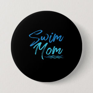 Swim Mam zwemmen Funny Cute Gift Ronde Button 7,6 Cm